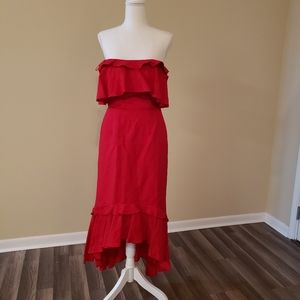 Red Strapless Dress